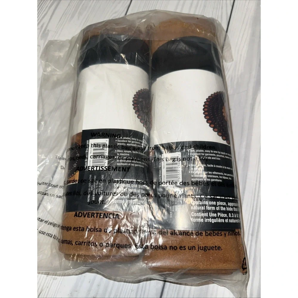 ArtMinds Suede‎ Split Leather Tan 2pc Set 4-6sq Ft Each NWT MSRP $100